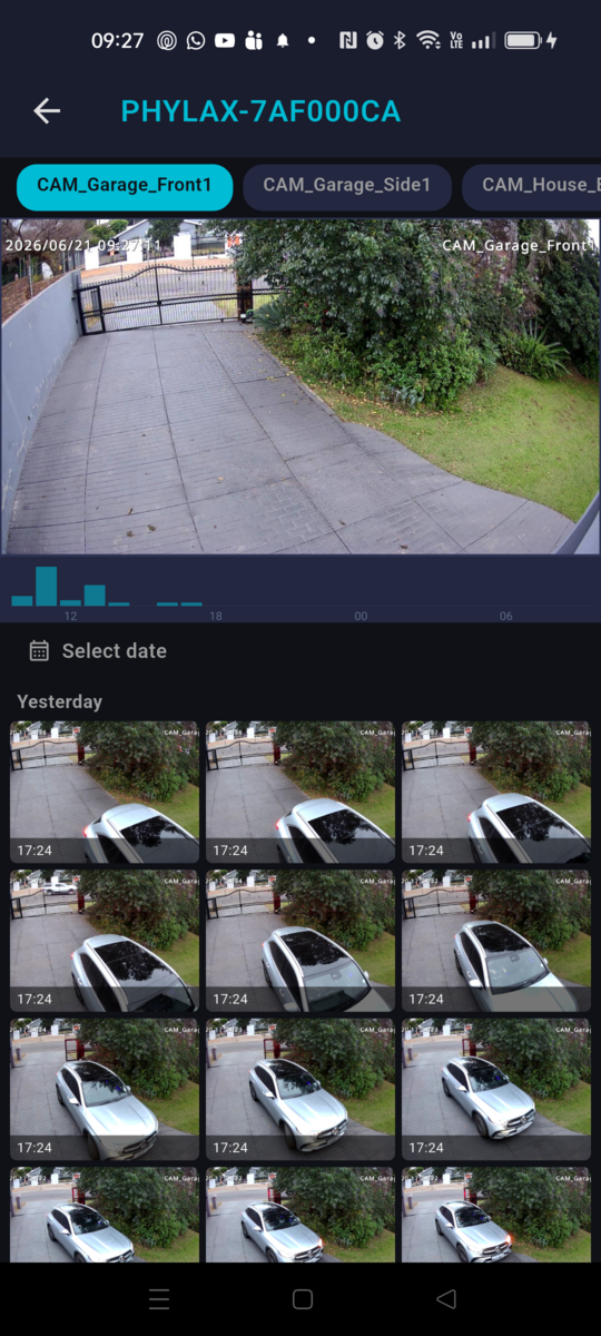 Camera detail and detection grid